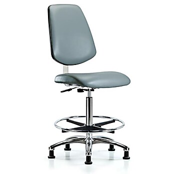 Class 10 Clean Room Vinyl Chair Chrome - Storm Supernova Vinyl