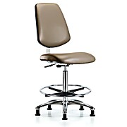 Class 10 Clean Room Vinyl Chair Chrome - Taupe Supernova Vinyl
