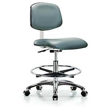 Class 10 Clean Room Vinyl Chair Chrome - Storm Supernova Vinyl