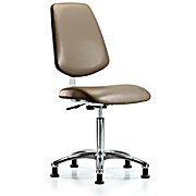 Class 10 Clean Room Vinyl Chair Chrome - Taupe Supernova Vinyl