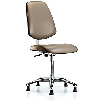 Class 10 Clean Room Vinyl Chair Chrome - Taupe Supernova Vinyl