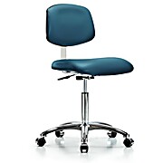 Class 10 Clean Room Vinyl Chair Chrome - Marine Blue Supernova Vinyl