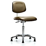 Class 10 Clean Room Vinyl Chair Chrome - Taupe Supernova Vinyl