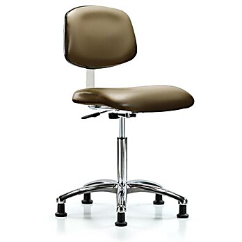 Class 10 Clean Room Vinyl Chair Chrome - Taupe Supernova Vinyl