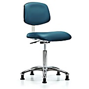 Class 10 Clean Room Vinyl Chair Chrome - Marine Blue Supernova Vinyl