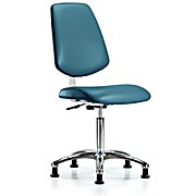 Class 10 Clean Room Vinyl Chair Chrome - Marine Blue Supernova Vinyl