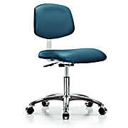 Class 10 Clean Room Vinyl Chair Chrome - Marine Blue Supernova Vinyl