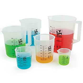 Diamond® Essentials™ Griffin Style Beakers, Low Form, Polypropylene