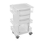 Alkali Scientific 50506CLEAR White ABS Big Drawer Organizer Cart with Clear  Acrylic Door and Trays, 21 Width x 32 Height x 19 Depth, 7 Shelves:  Science Lab Carts: : Industrial & Scientific