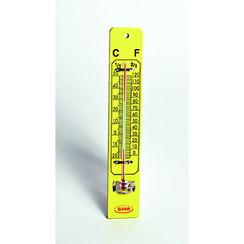 WALL THERMOMETER ON WOODEN BASE