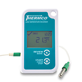 THERMCO™ + LOGTAG, Digital Datalogger, Ultra low temp -90/40C, w/ air probe, vaccine stroage, includes interface cradle