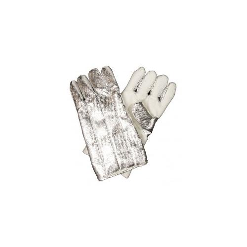 aluminized gloves protect against