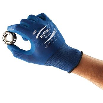 11-818 HyFlex® Light Duty FORTIX™ Blue Foam Nitrile Gloves
