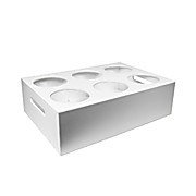 White PVC Dissolution Vessel Carrier and Holders