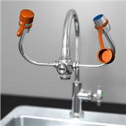 EyeSafe-X™ Faucet-Mounted Eyewash with Adjustable Aerated Outlet Heads