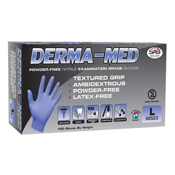 Derma-Med™ Powder-Free Nitrile Disposable Gloves