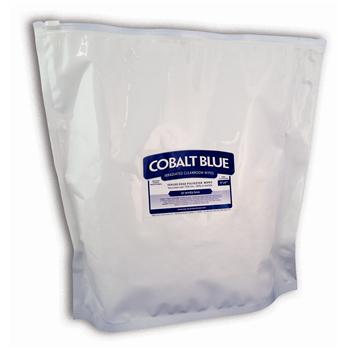 Cobalt Blue Sterile Pre-Saturated Polyester Wipes, ISO Class 3-4