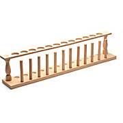 WOODEN TEST TUBE RACK, 12-TUBE