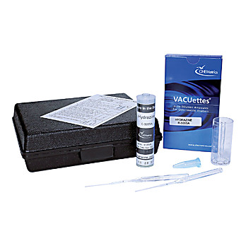 Hydrazine VACUettes Kit, Range: 0-25 ppm