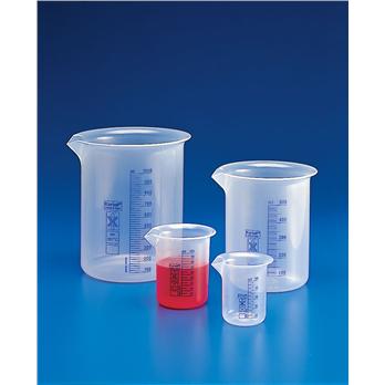 Griffin Beakers - Low Form, PP, Blue Printed Graduations