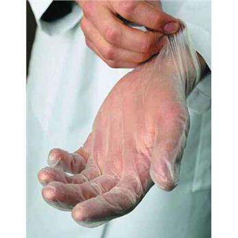 Clear Standard Powdered Vinyl Gloves