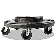 Brute Quiet Dolly, 250 lb Capacity, 18.25 dia x 6.63h, Black