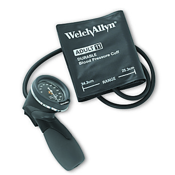 Aneroid Sphygmomanometer Unit Welch Allyn™ Gold Series 5098 1-Tube Pocket Aneroid Adult Large Cuff