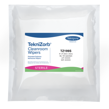 Teknipure TekniZorb® Sterile Polyester/ Cellulose Nonwoven Cleanroom Wipers