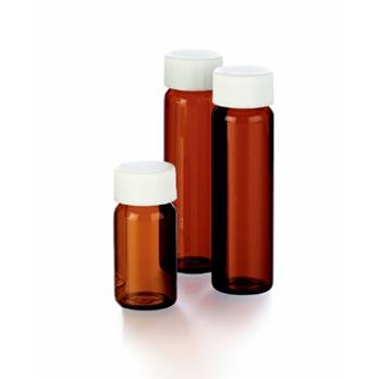 Premium Pack Amber Glass Vials with Closed-Top Cap