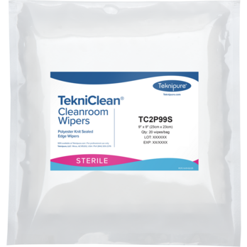 Teknipure TekniClean® Sterile Polyester Knit Wipers with Sealed Edges