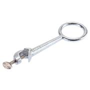uxcell Lab Support Ring with Clamp Iron 3.3 Inch Diameter Closed Plastic Knob for Laboratory Experiment Silver Tone 3Pcs 