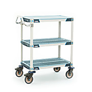 MetroMax i 3-Shelf Industrial Polymer Shelving Lab Utility Cart