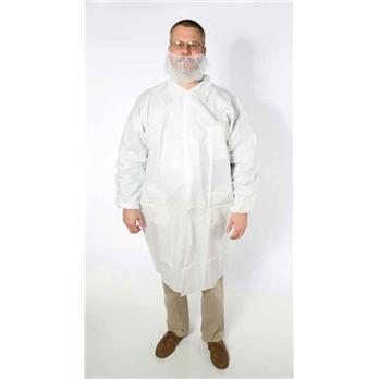 White Breathable Microporous Lab Coats