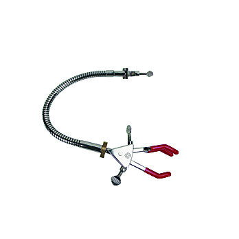 United Scientific™ 3-Prong Clamp With Flexible Extension Rod