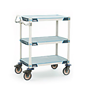 MetroMax i 4-Shelf Industrial Plastic Shelving Mobile Cart, Open Grid  Shelves - Metro