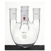 SYNTHWARE Round Bottom Four Neck Flasks with Vertical Side Joints