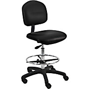BenchPro Cleanroom Chair With 18” Adjustable Footring and Nylon Base