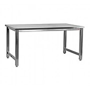 Heavy Duty Table, Stainless Steel, Solid Top, with bolt down levelers