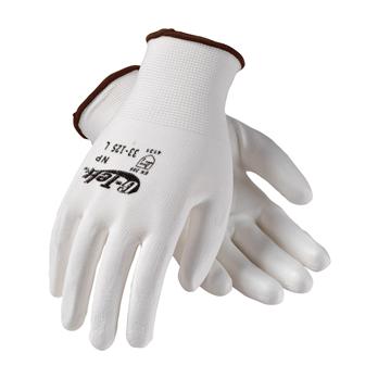 G-Tek® NP White Nylon Gloves with Polyurethane Grip