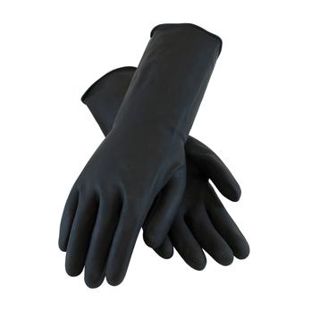 Assurance® Black 28 mil. Flock Lined Heavy Duty Latex Gloves