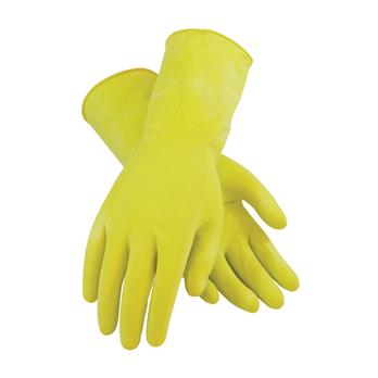 Assurance® Yellow 14 mil. Flock Lined Lightweight Latex Gloves