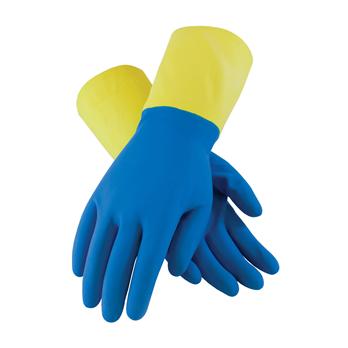Assurance® 19 mil. Blue Neoprene over Yellow Latex Gloves