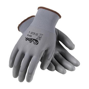 G-Tek® NPG Gray Nylon Gloves with Polyurethane Grip