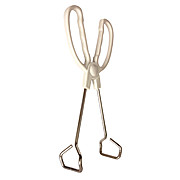 Crucible Tongs with Bow- Straight, Serrated Tips - Metal - 9.5 Long - Eisco Labs