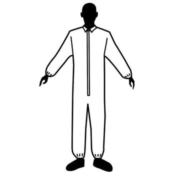 Disposable White Polypropylene Coveralls with Elastic Wrists/Ankles
