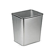28 Quart, Stainless Steel Clean Room Waste Basket