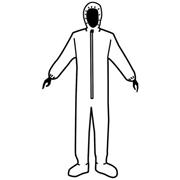 Disposable White SMS Polypropylene Coveralls
