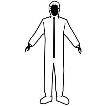Disposable White SMS Polypropylene Coveralls