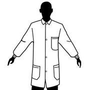 Knit Wrist Lab Coats with 3 Pockets