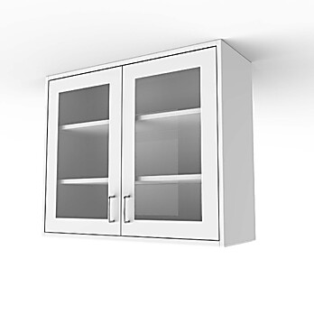 Double Glass Door Wall Cabinet